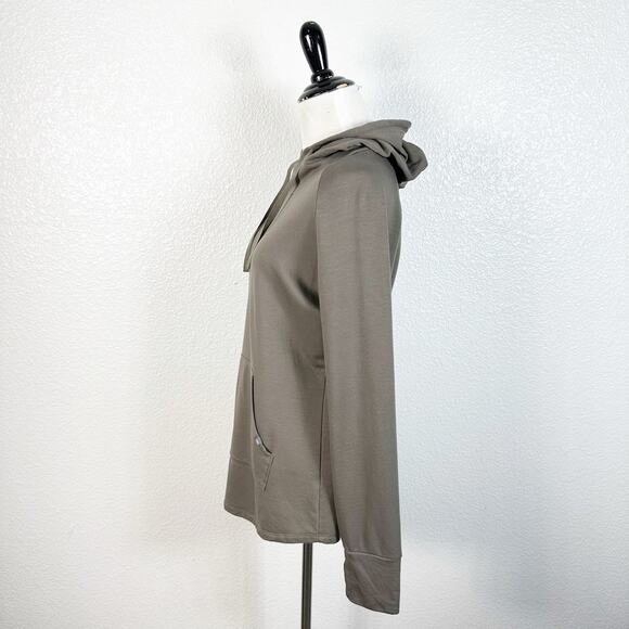 Free Fly Women’s Pullover Bamboo Fleece Hoodie Hooded Sweater in Brown Size M - Picture 7 of 15